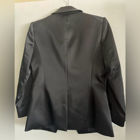 Veronica Beard Satin Dickey Blazer Black Size 4 - Picture 4 of 12